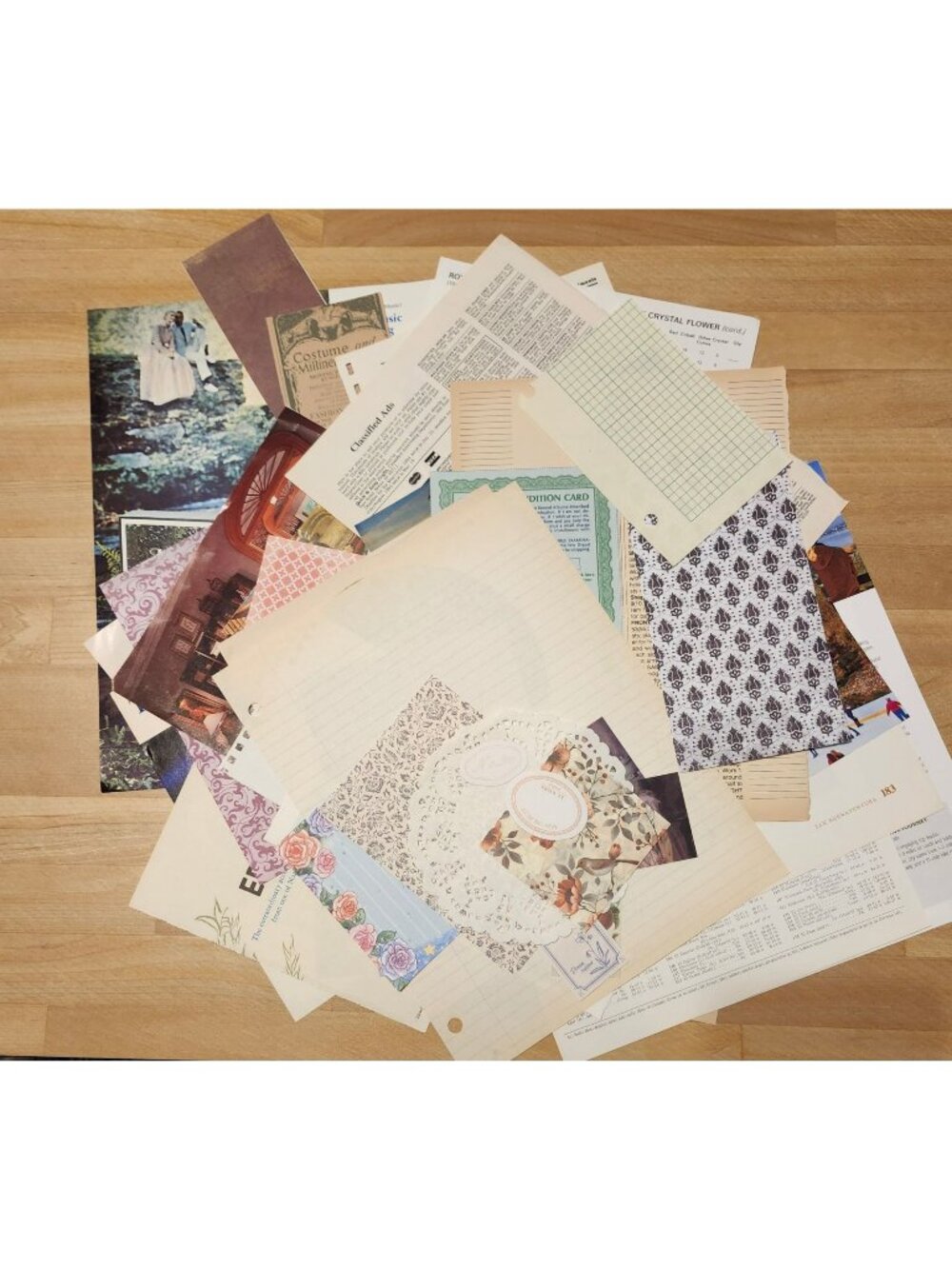 75 + Piece Ephemera Lot Junk Journal Kit Scrapbooking Paper Supplies Mixed